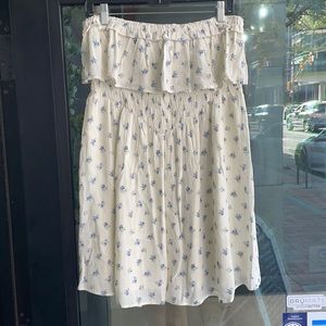 Strapless floral dress